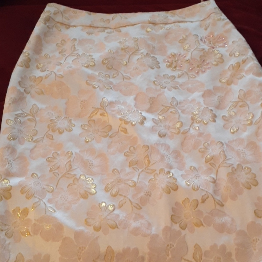 BANANA REPUBLIC gold rose skirt